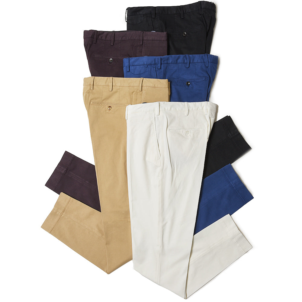 INCOTEX(インコテックス) TAPERED FIT ガーメントダイストレッチコットンピーチツイルテーパードパンツ 1W0018-4055B