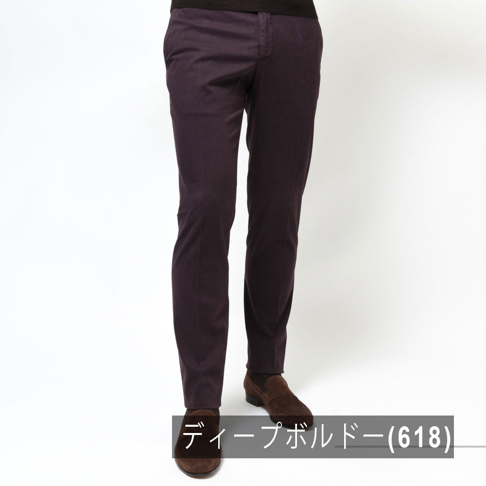 INCOTEX(インコテックス) TAPERED FIT ガーメントダイストレッチコットンピーチツイルテーパードパンツ 1W0018-4055B