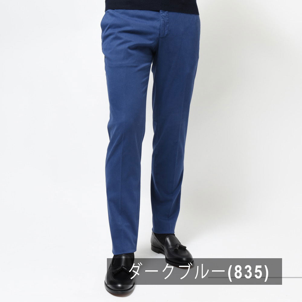 INCOTEX(インコテックス) TAPERED FIT ガーメントダイストレッチコットンピーチツイルテーパードパンツ 1W0018-4055B