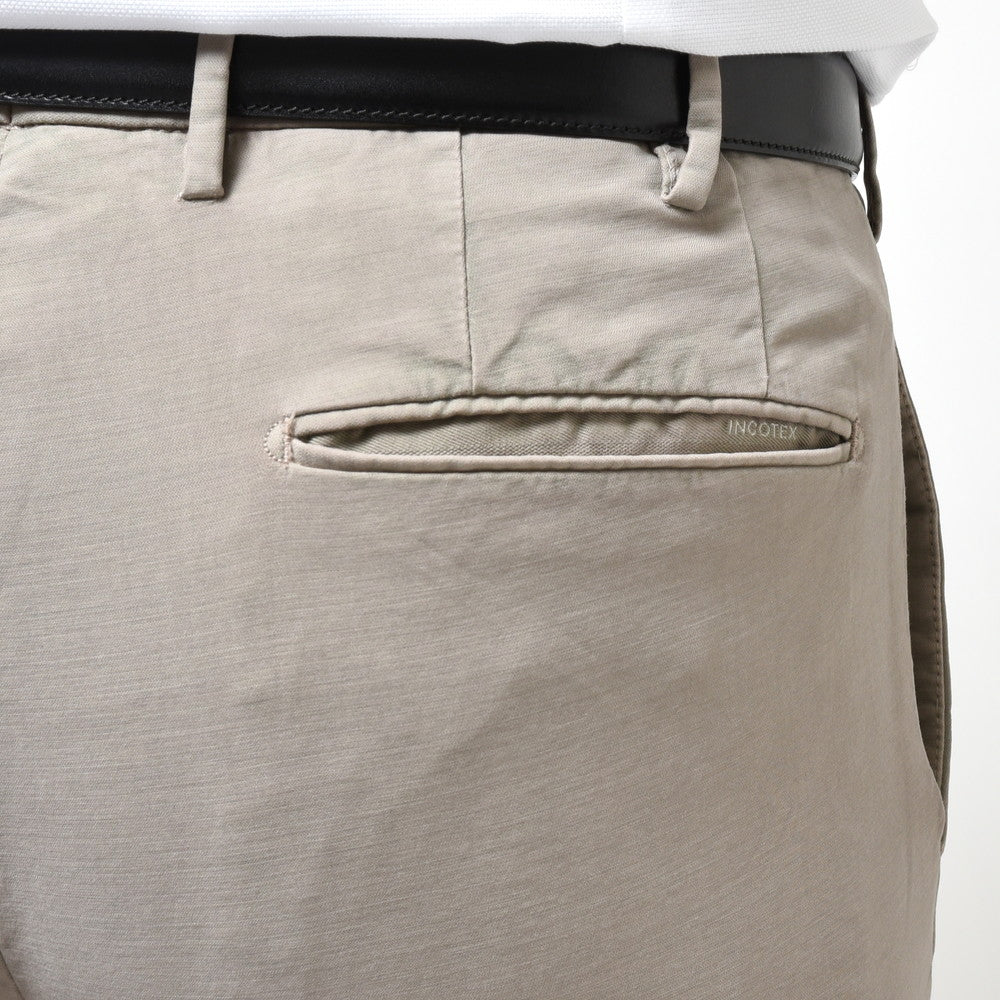 INCOTEX(インコテックス) SLIM FIT ガーメントダイストレッチコットンドスキンテーパードパンツ 1W0030-4539A