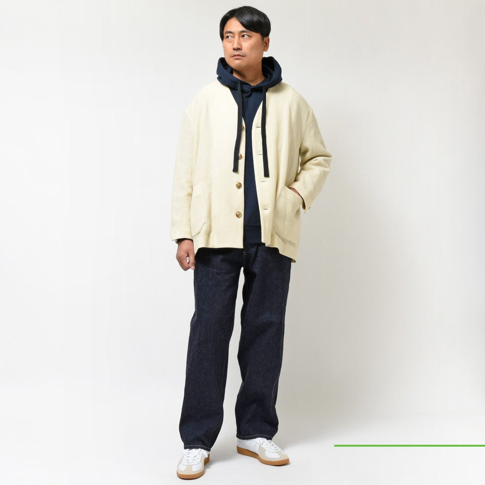 la favola(ラファーヴォラ) ライトウールノーカラーカーディガンジャケット J13