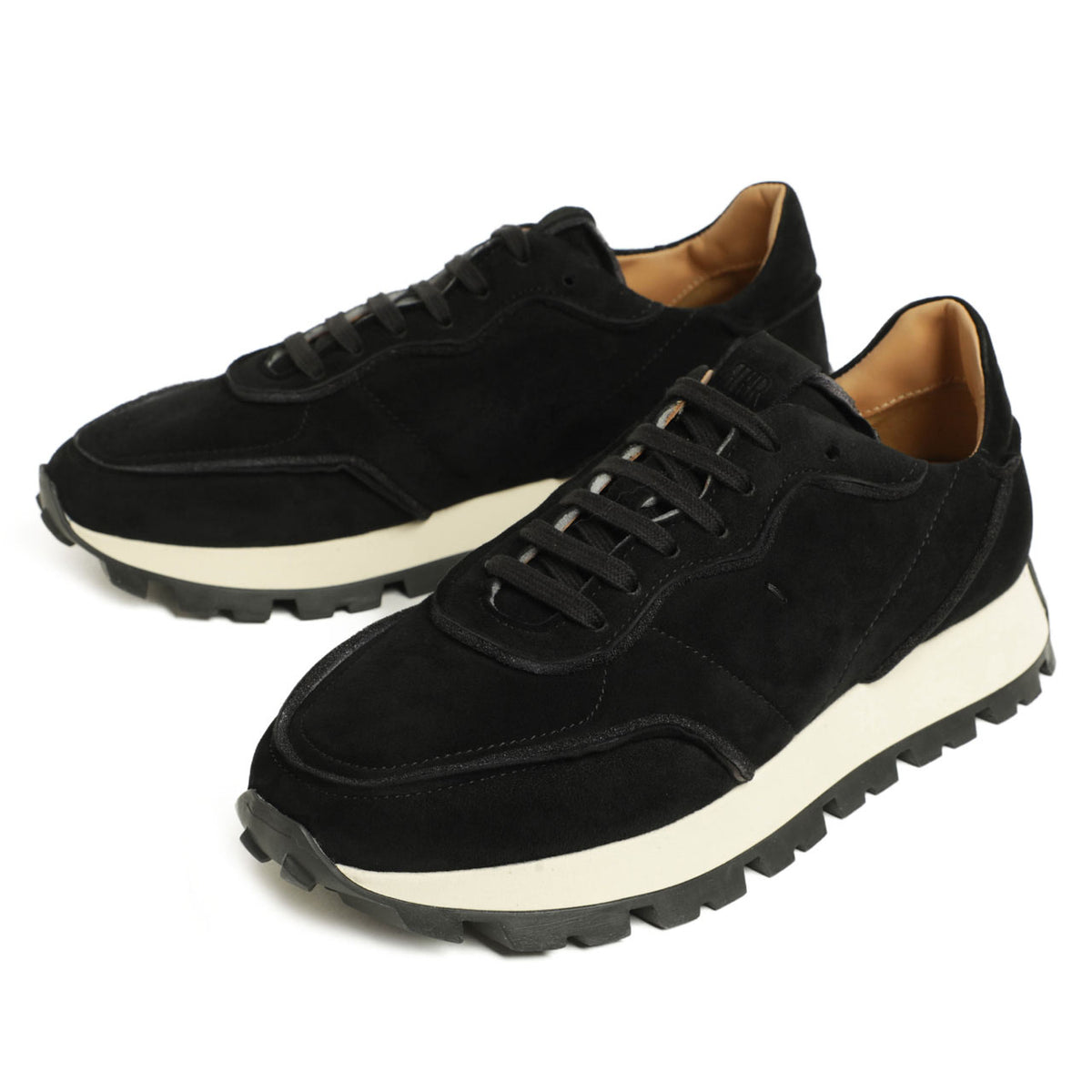 ペルノイ×ファビアノリッチ / 【菅原靴店別注モデル】ヌバック レザー ローカットスニーカー/U1300/NERO