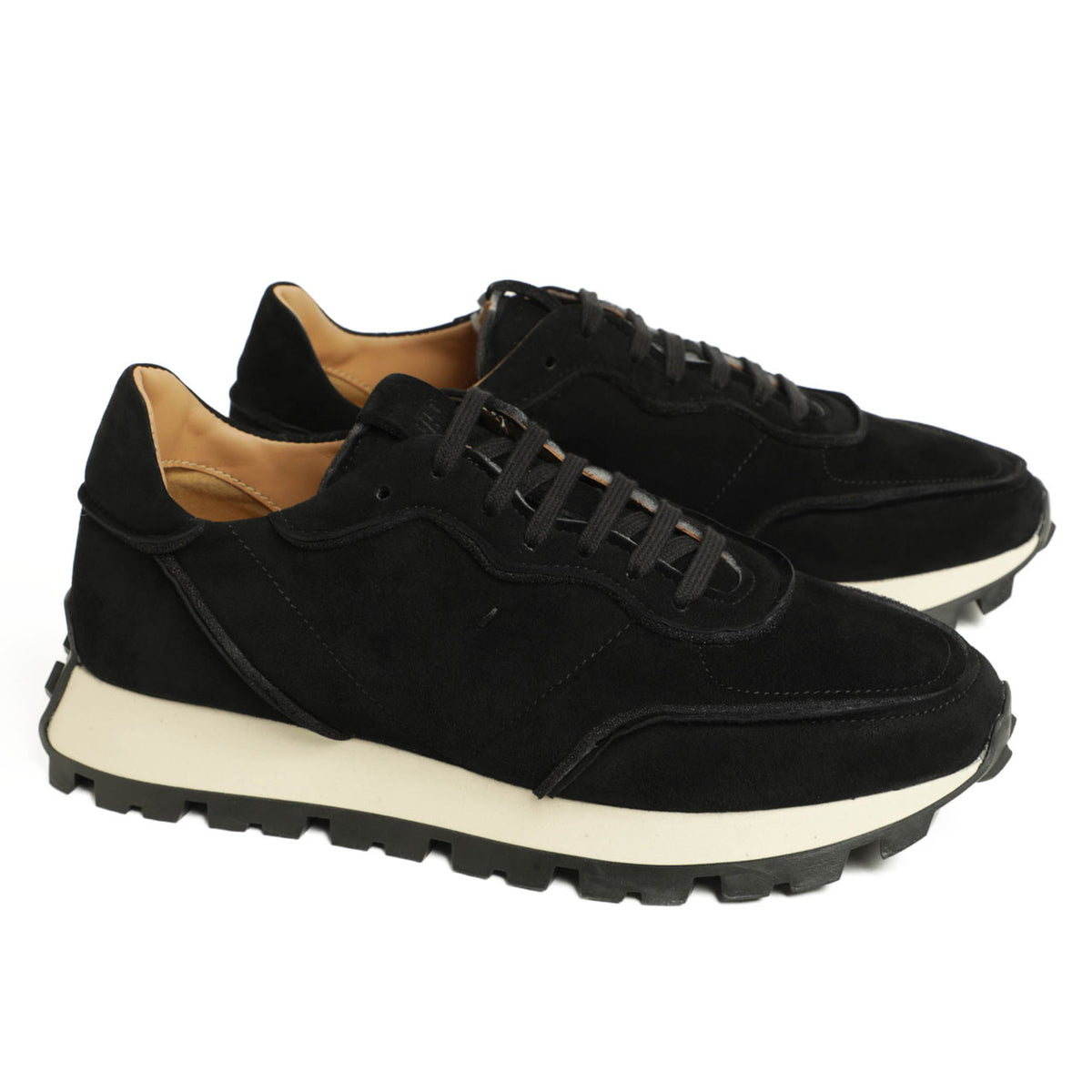ペルノイ×ファビアノリッチ / 【菅原靴店別注モデル】ヌバック レザー ローカットスニーカー/U1300/NERO