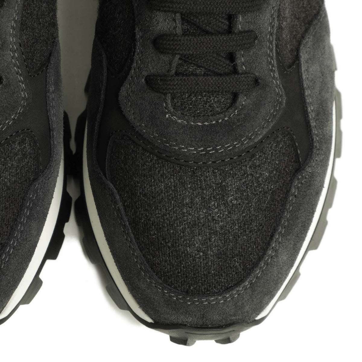ペルノイ×ファビアノリッチ / 【菅原靴店別注モデル】コンビ レースアップ ローカットスニーカー /U1362A/NERO
