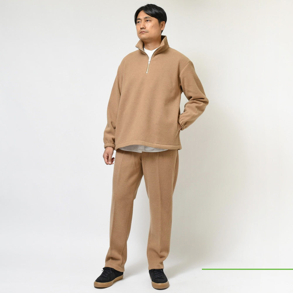 moncao(モンサオ) ポリエステルレーヨンフリースハーフジップハイネックプルオーバー M021331