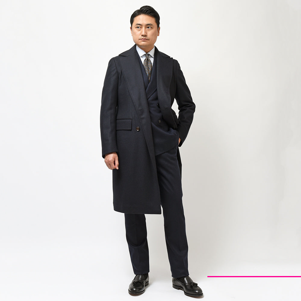 STILE LATINO スティレ ラティーノ ラムズウール カシミヤ ツイル ダブル6Bチェスターコート AIACE