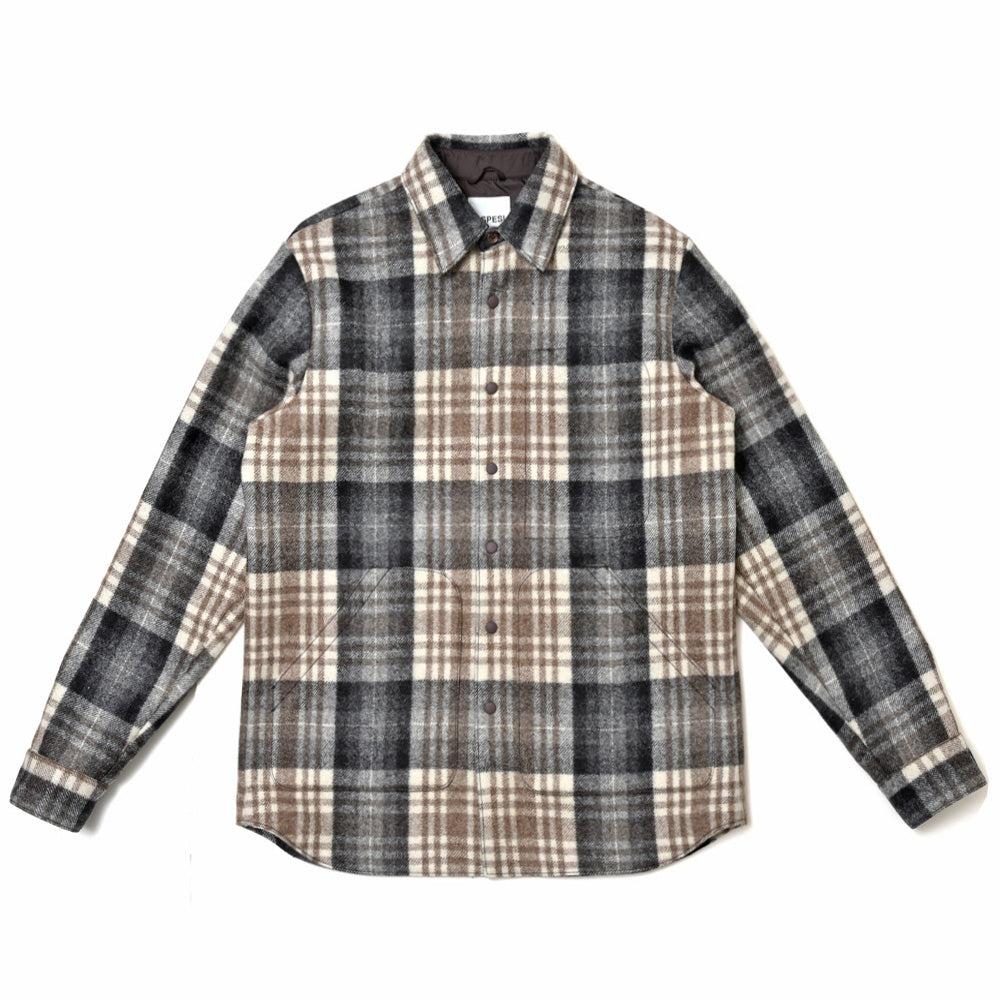 ASPESI(アスペジ) ウールフランネルオーバーチェックCPOシャツ 22924ACG44V081