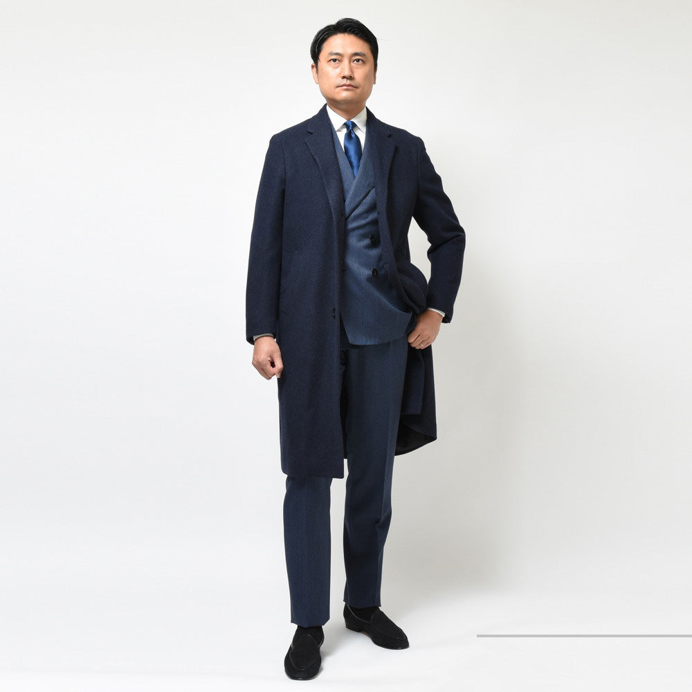 GIANFRANCO BOMMEZZADRI(ジャンフランコ ボメザドリ) ウールカシミアダイアゴナルソフトツィードチェスターフィールドコート L-COAT-J/Q2009