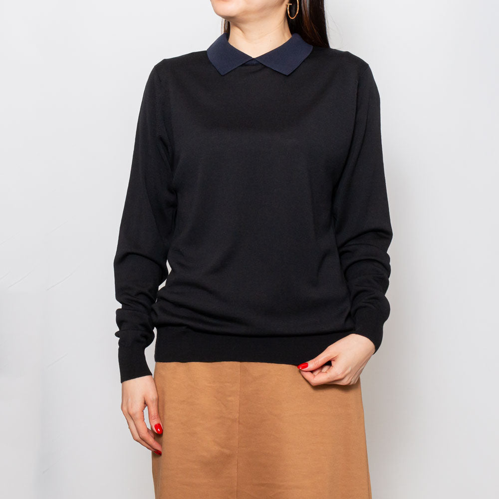 JOHN SMEDLEY(ジョンスメドレー)<BR>A4601 日本限定 ロングスリーブ クレリックニットポロ