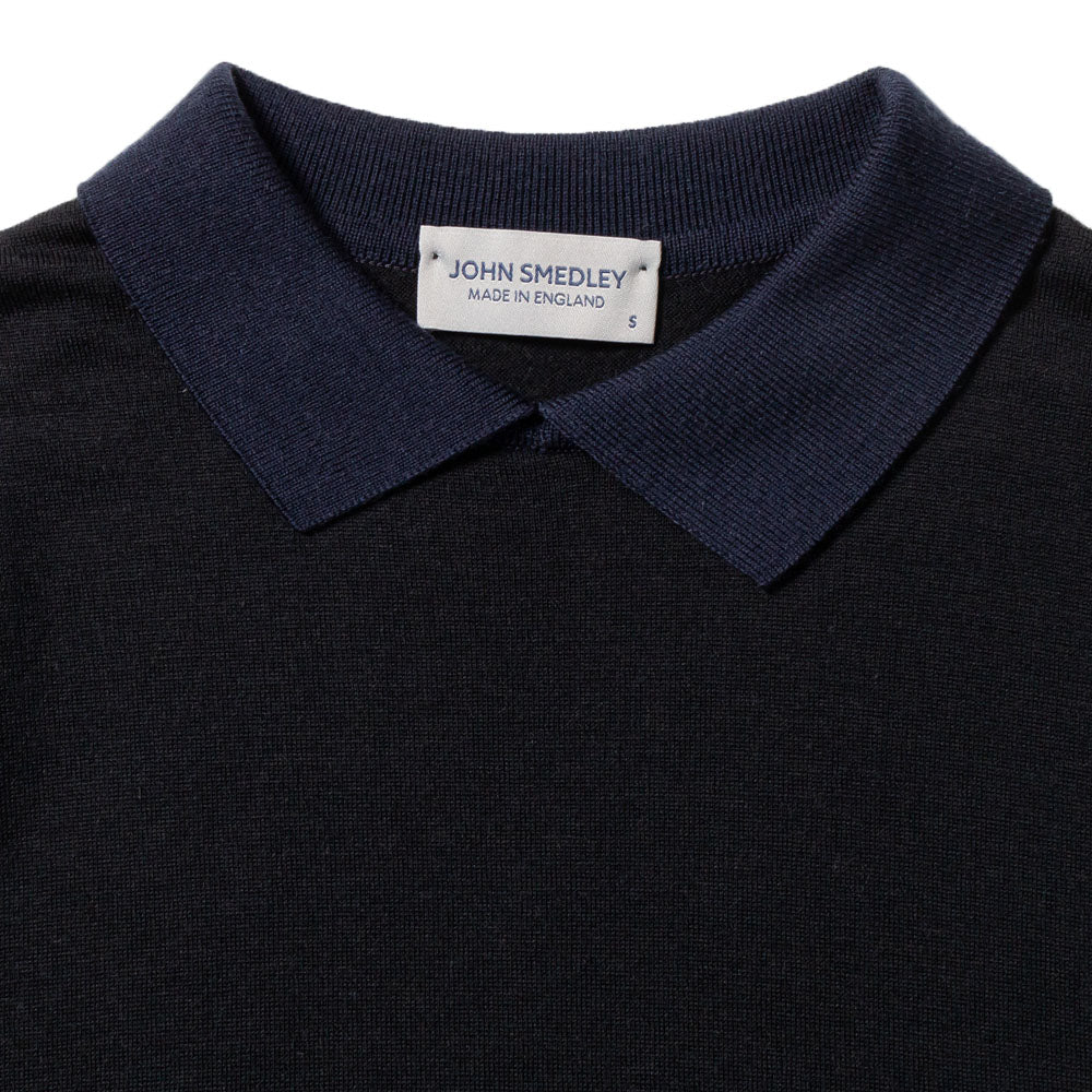 JOHN SMEDLEY(ジョンスメドレー)<BR>A4601 日本限定 ロングスリーブ クレリックニットポロ