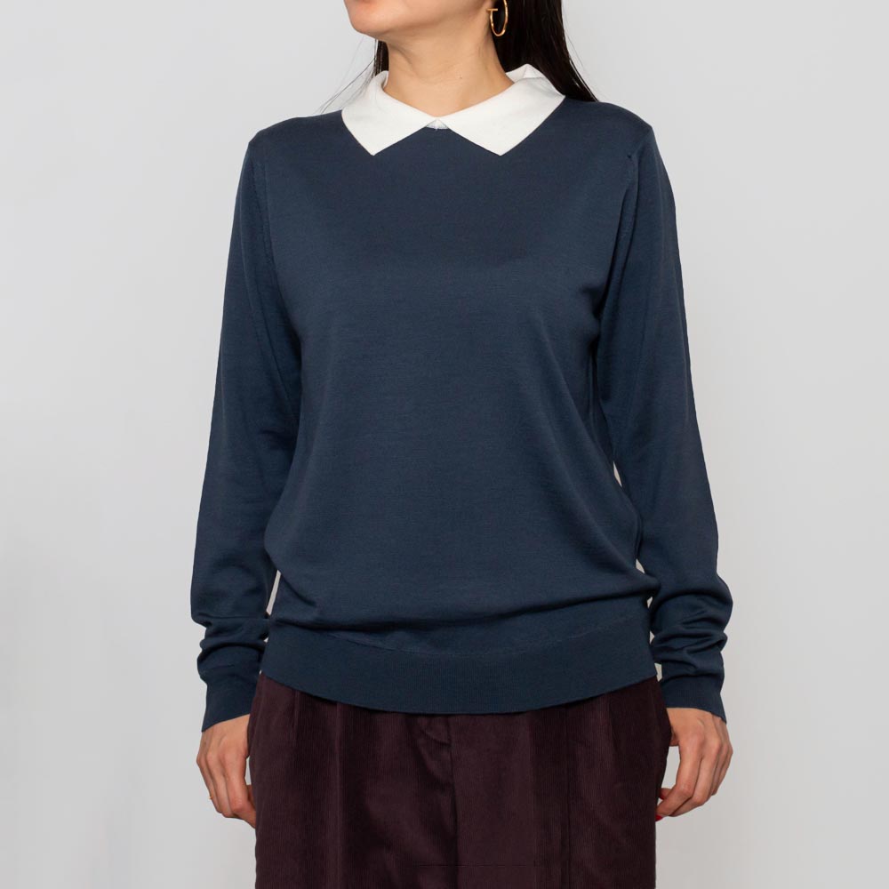 JOHN SMEDLEY(ジョンスメドレー)<BR>A4601 日本限定 ロングスリーブ クレリックニットポロ