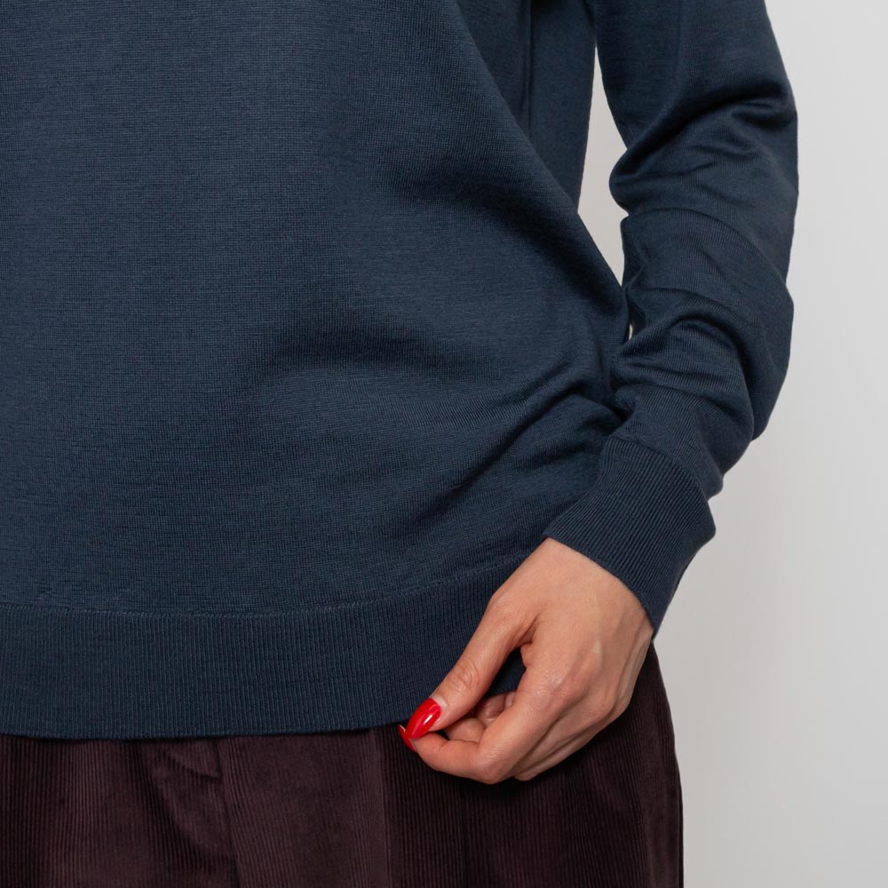 JOHN SMEDLEY(ジョンスメドレー)<BR>A4601 日本限定 ロングスリーブ クレリックニットポロ