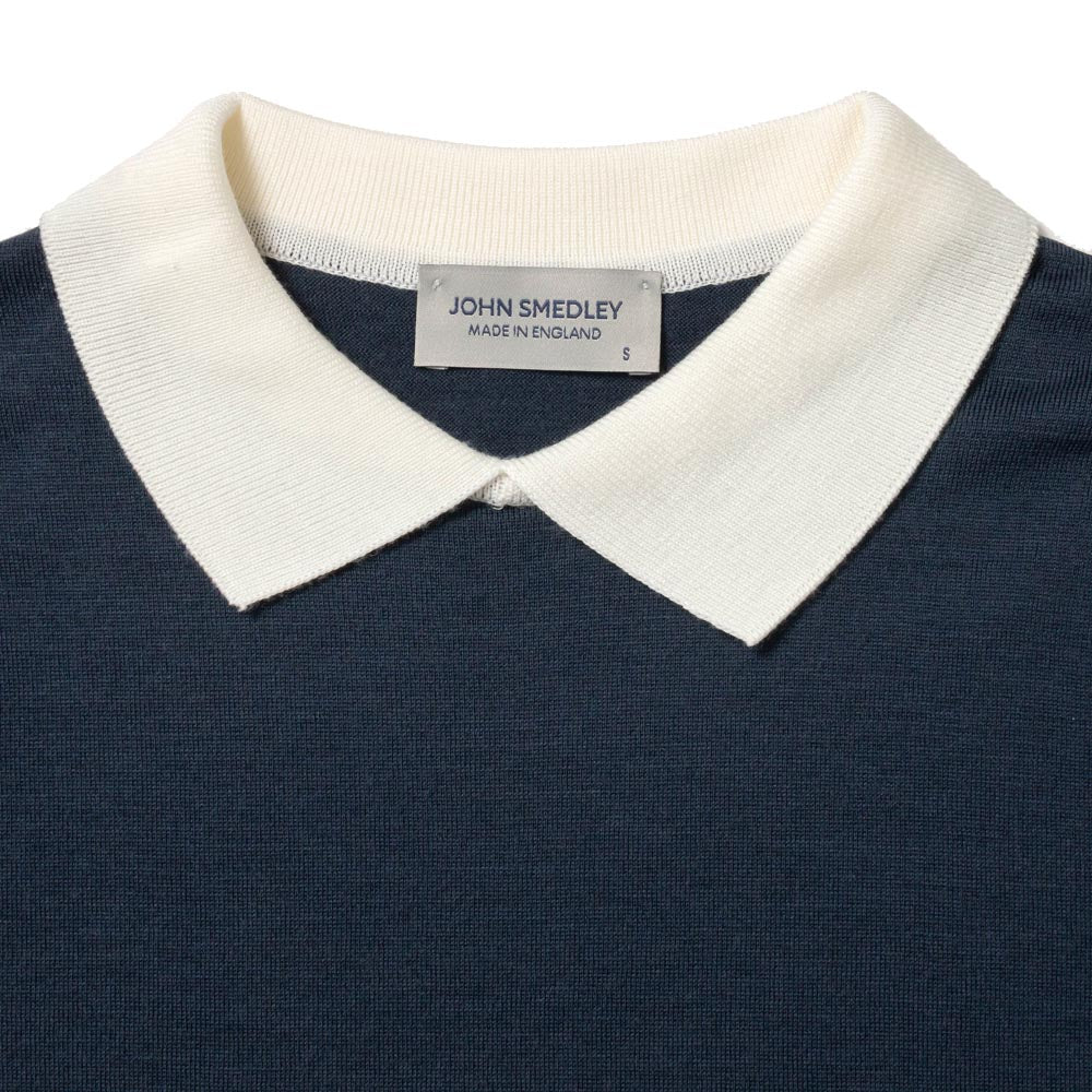 JOHN SMEDLEY(ジョンスメドレー)<BR>A4601 日本限定 ロングスリーブ クレリックニットポロ