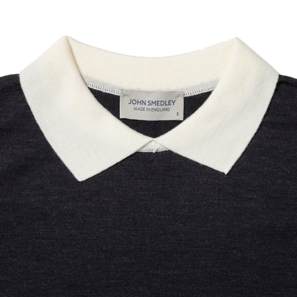 JOHN SMEDLEY(ジョンスメドレー)<BR>A4601 日本限定 ロングスリーブ クレリックニットポロ