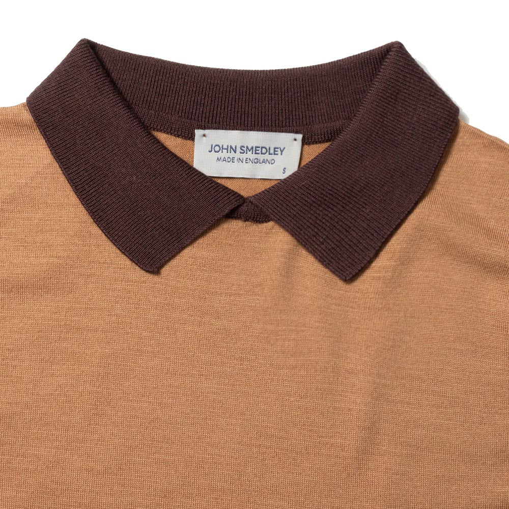 JOHN SMEDLEY(ジョンスメドレー)<BR>A4601 日本限定 ロングスリーブ クレリックニットポロ