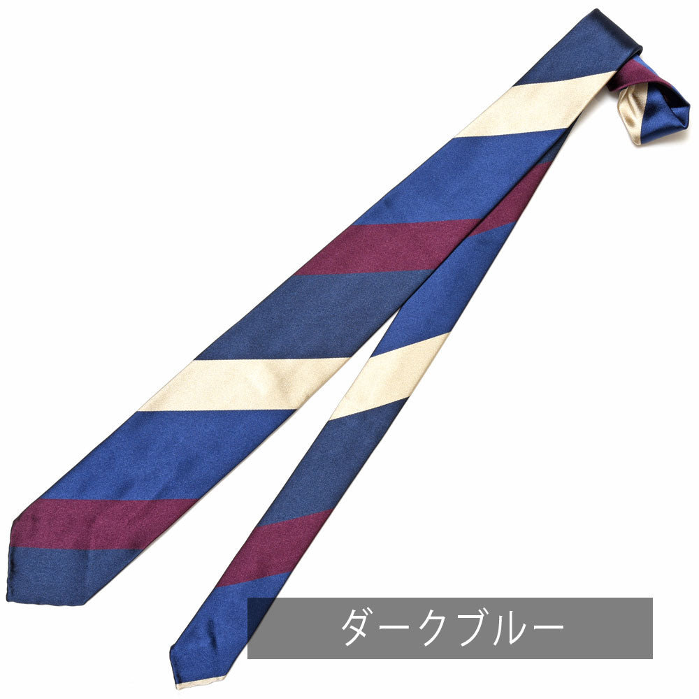 Stefano Cau(ステファノ カウ) シルクサテンブロックストライプスフォデラートタイ MF2213