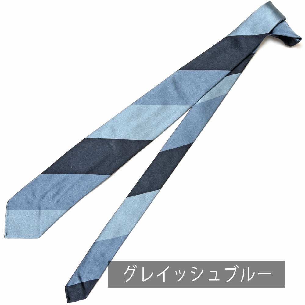 Stefano Cau(ステファノ カウ) シルクサテンブロックストライプスフォデラートタイ MF2209