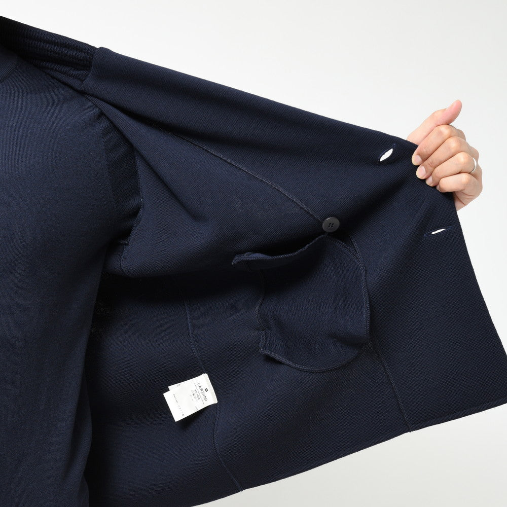 LARDINI(ラルディーニ) ウールミラノリブダブルブレストニットジャケット ALJM01J000