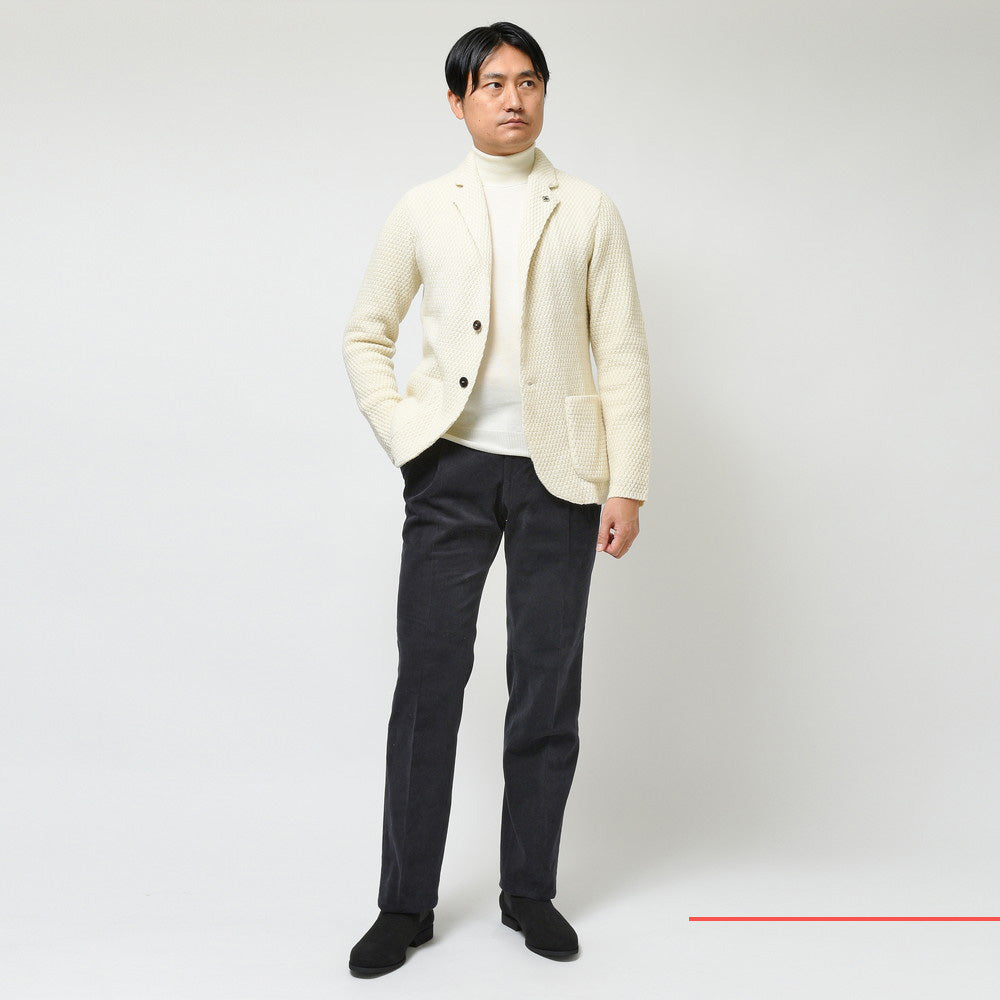 LARDINI(ラルディーニ) カシミアバスケットニットジャケット ALJM70J000