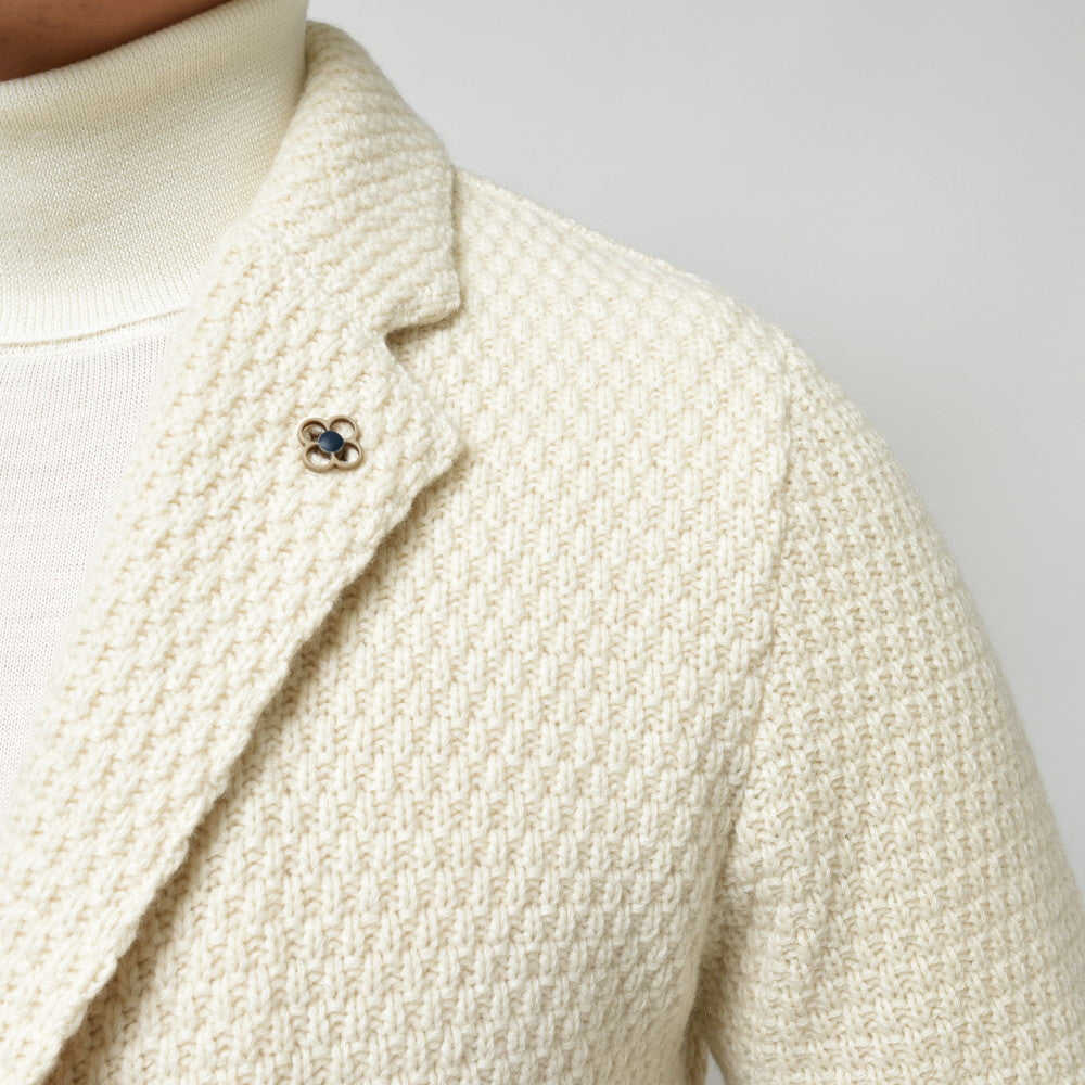 LARDINI(ラルディーニ) カシミアバスケットニットジャケット ALJM70J000