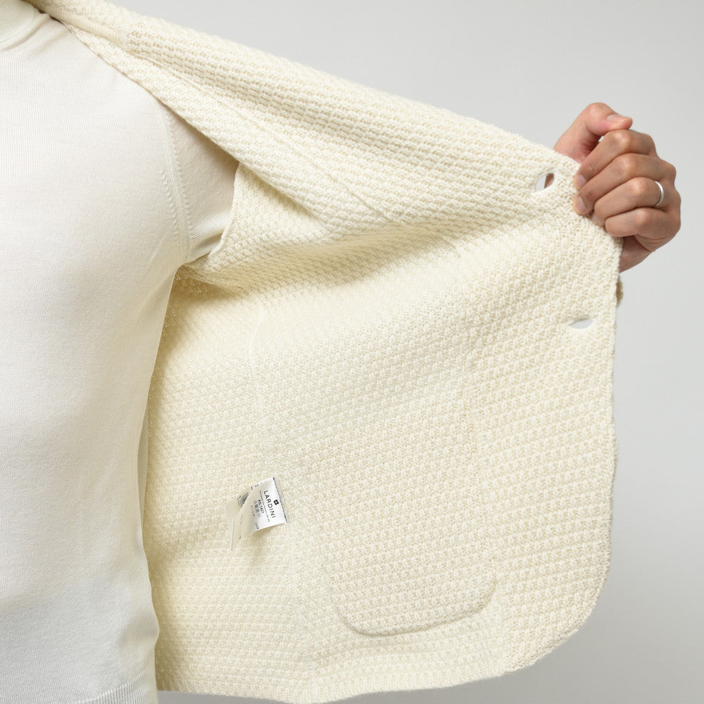 LARDINI(ラルディーニ) カシミアバスケットニットジャケット ALJM70J000