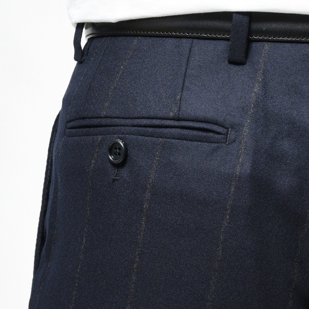 LARDINI(ラルディーニ) ADVANCEアドヴァンス ウールカシミアサキソニーチョークストライプ3B1プリーツスーツ 86107AQ435