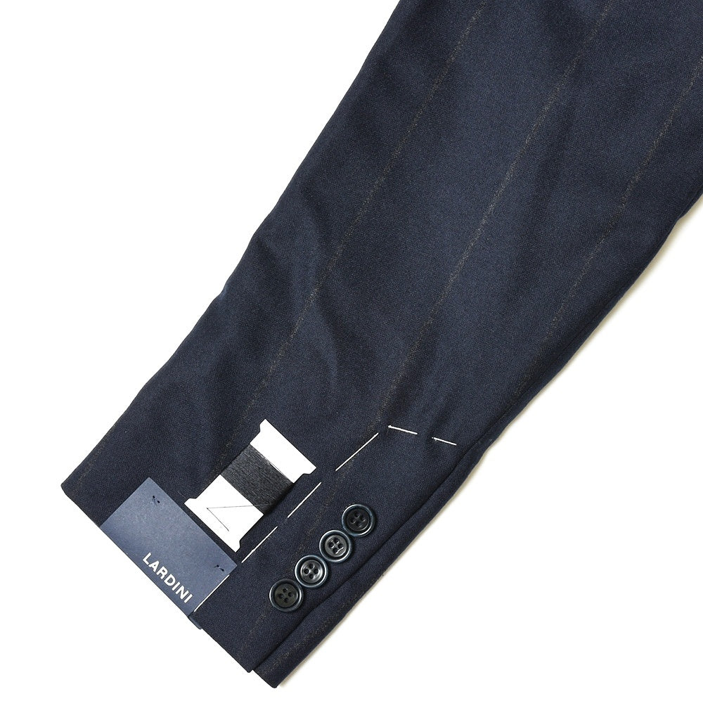 LARDINI(ラルディーニ) ADVANCEアドヴァンス ウールカシミアサキソニーチョークストライプ3B1プリーツスーツ 86107AQ435