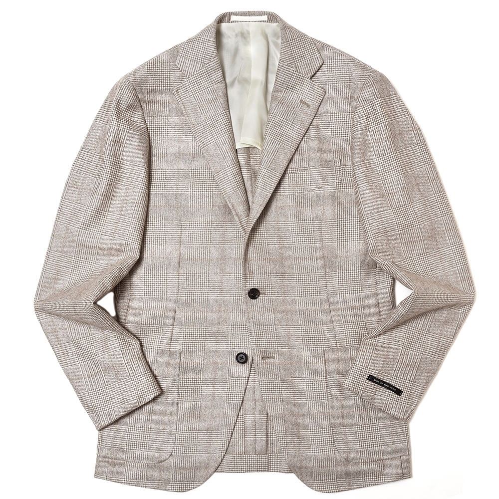 guji(グジ) アンダイドカシミアサキソニーグレンチェック3Bジャケット GUJ-02F(MADE BY RING JACKET / LoroPianaファブリック使用)【秋/冬】