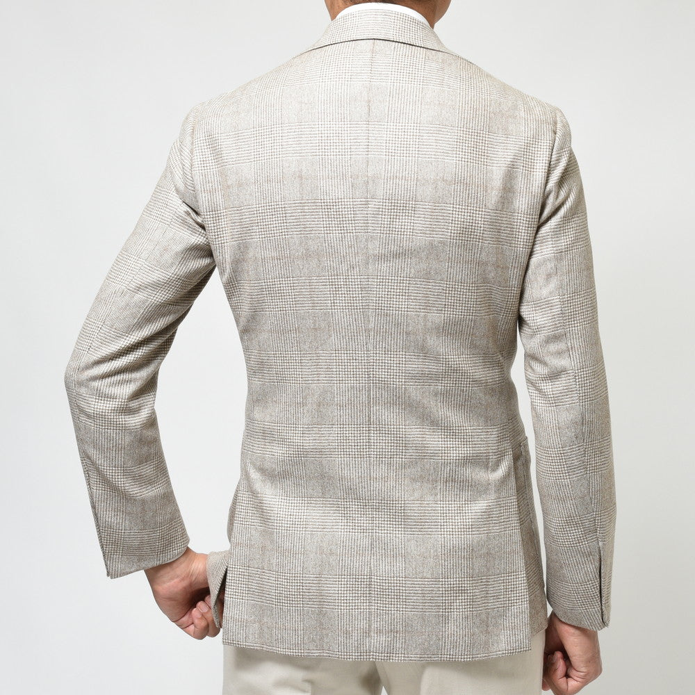 guji(グジ) アンダイドカシミアサキソニーグレンチェック3Bジャケット GUJ-02F(MADE BY RING JACKET / LoroPianaファブリック使用)【秋/冬】