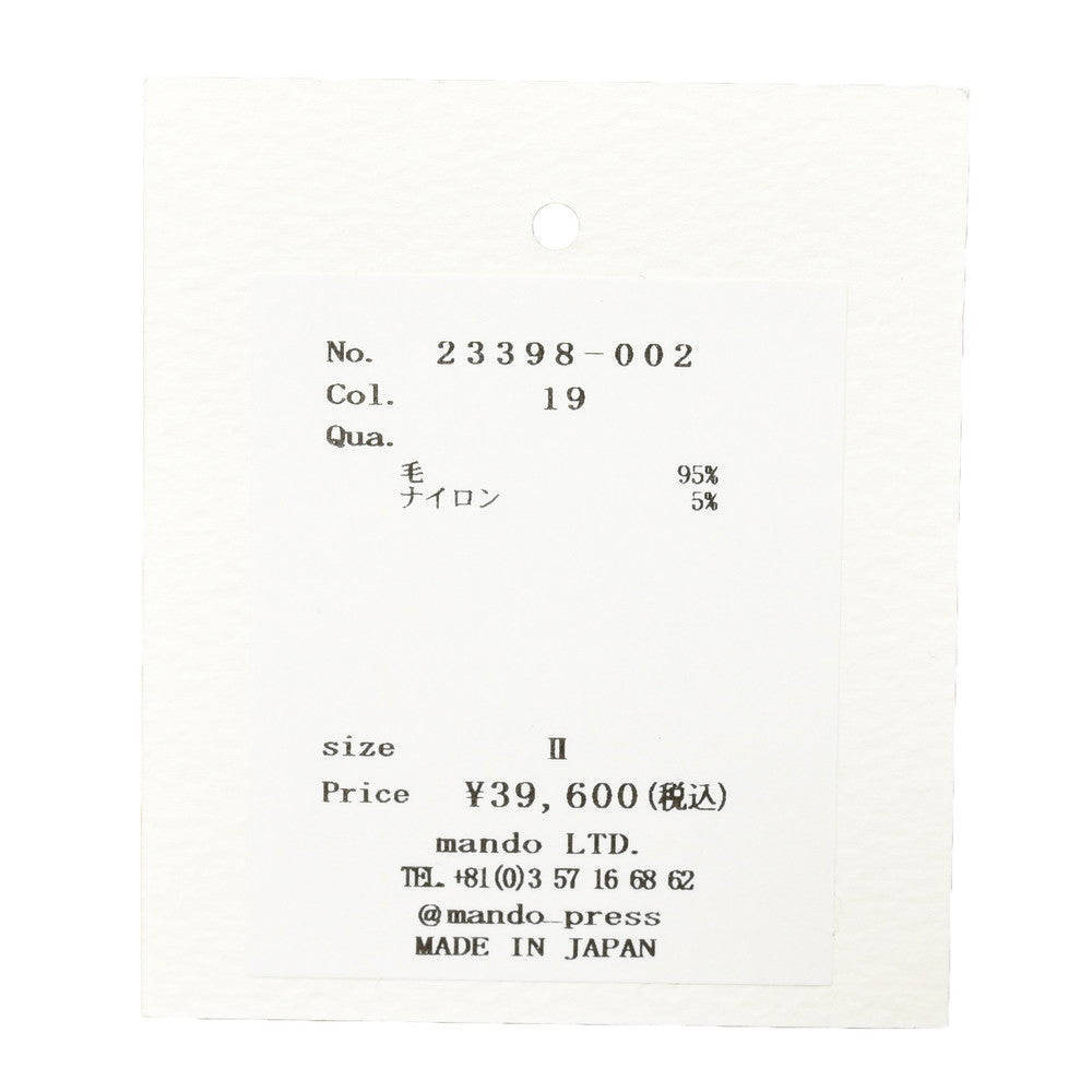 mando(マンド) ウールナイロングレンチェック1Pフレアパンツ 23398-002