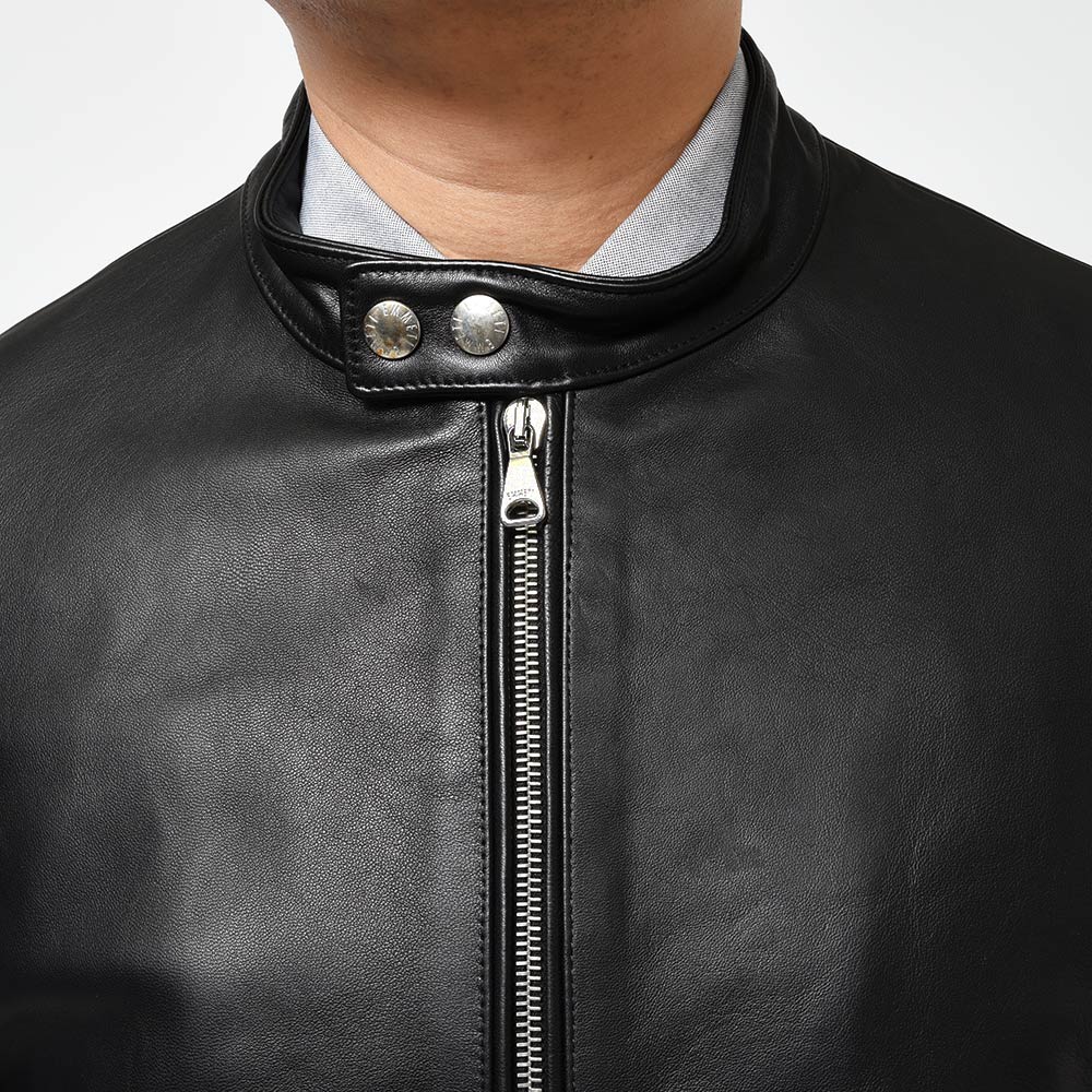 EMMETI エンメティ H UOMO アッカ ウォモ ラムナッパレザー 干場義雅別注 シングルライダース ジャケット