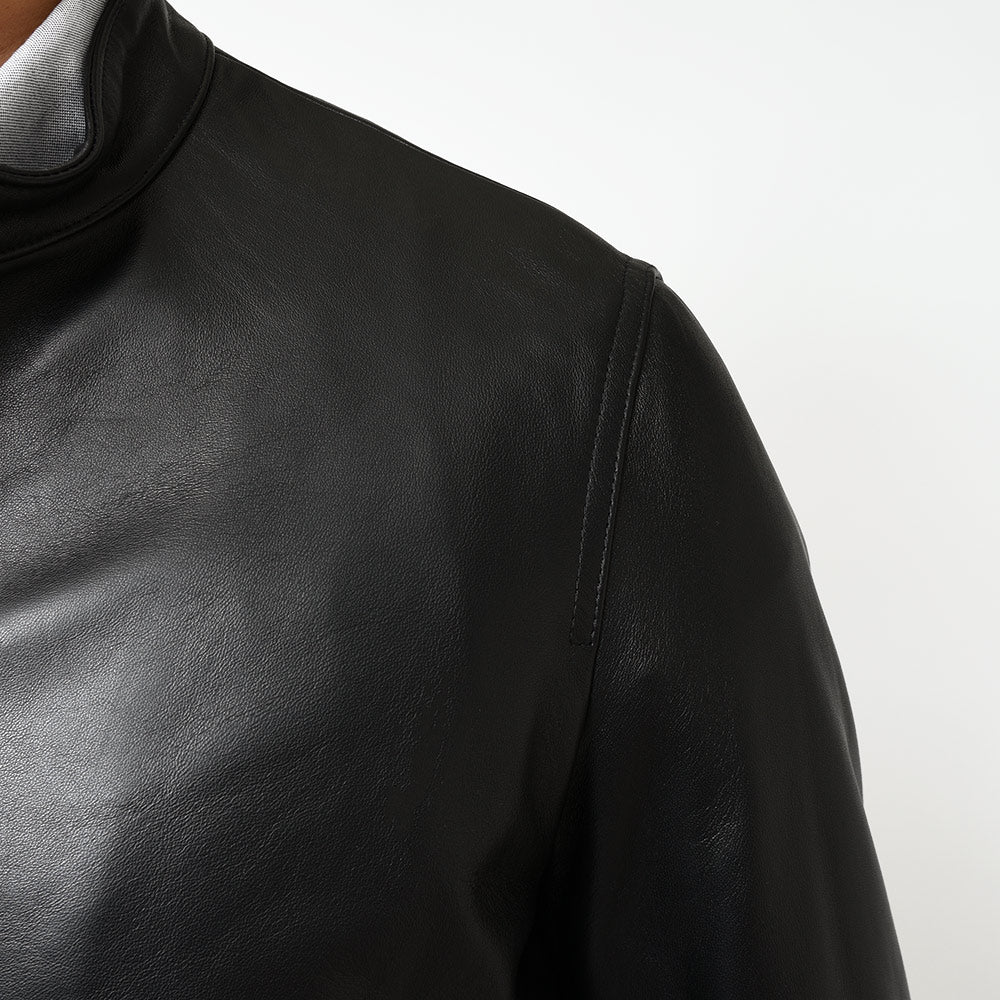 EMMETI エンメティ H UOMO アッカ ウォモ ラムナッパレザー 干場義雅別注 シングルライダース ジャケット