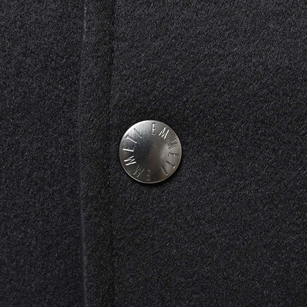 EMMETI エンメティ RICHMOND ナッパチェラータ×ウールカシミヤフランネル コンビ 中綿入り スタジャン型 ブルゾン