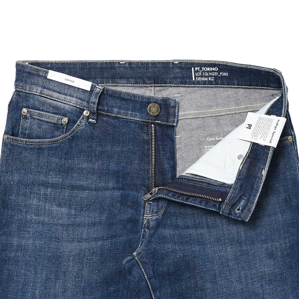 PT TORINO DENIM ピーティートリノデニム コットン ストレッチ ウォッシュド デニムパンツ SWING/SUPERSLIM FIT