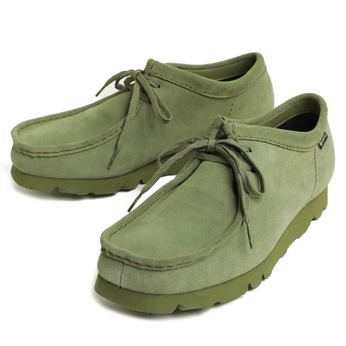 クラークス/ローカット スエード シューズ ラバーソール 防水/Wallabee GTX/26174044/グリーン