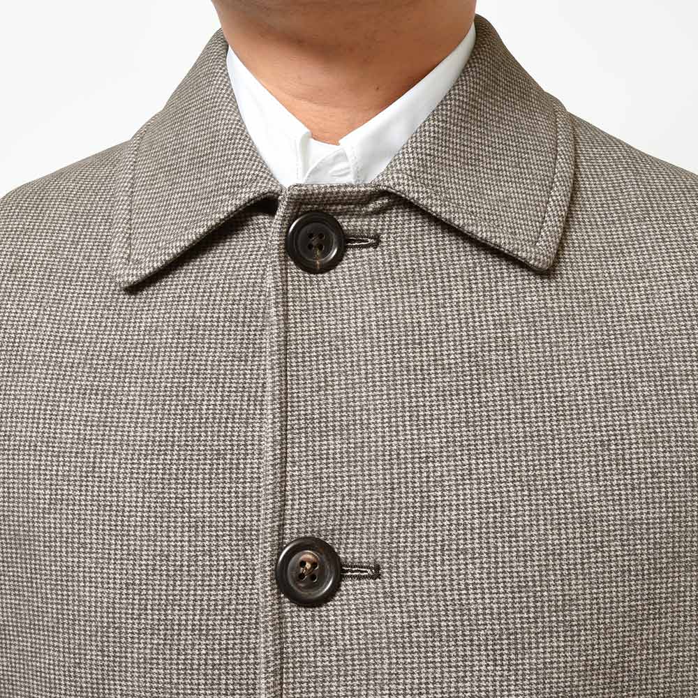 CIRCOLO 1901 チルコロ1901 コットン ストレッチ ジャージー ハウンドトゥース シングルステンカラーコート
