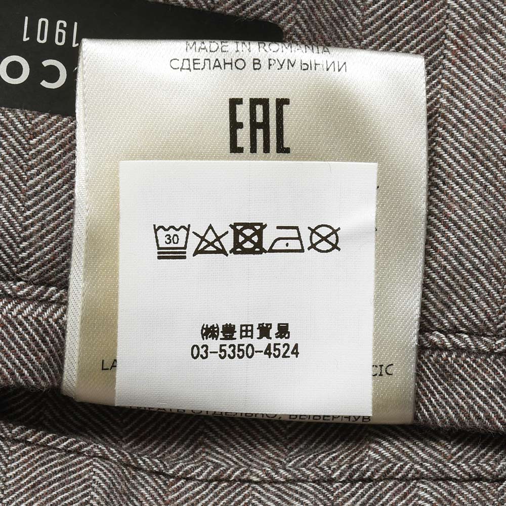 CIRCOLO 1901 チルコロ1901 コットン ストレッチ ジャージー ハウンドトゥース シングルステンカラーコート