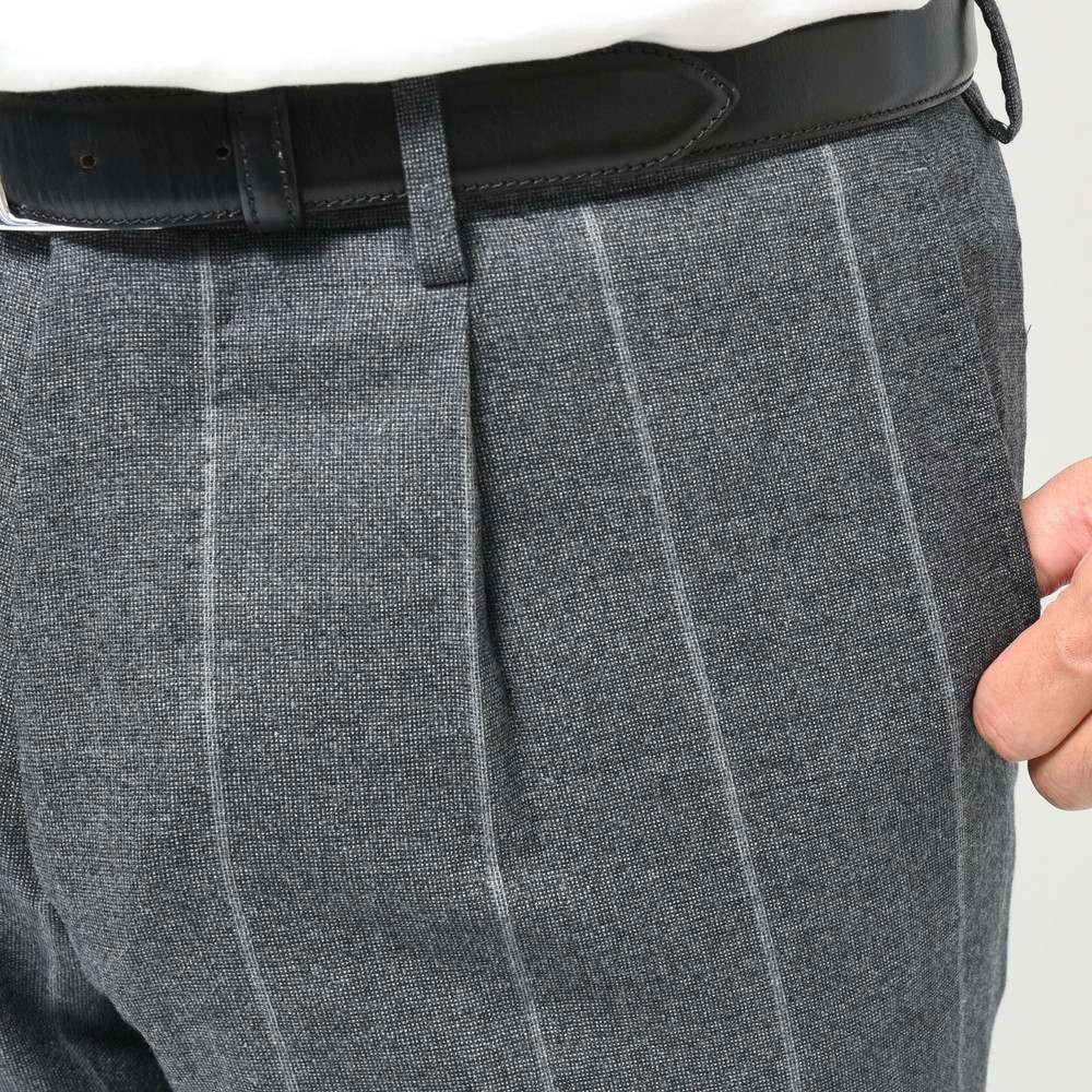 guji(グジ) Magnifico15マニフィコ15 15マイクロンウールチョークストライプ3B1プリーツスーツ(MADE BY RING JACKET / Ermenegildo Zegna