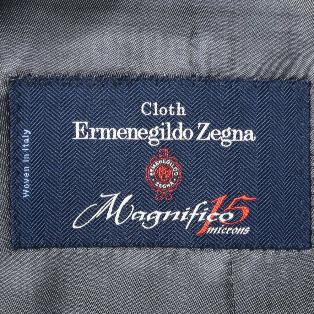 guji(グジ) Magnifico15マニフィコ15 15マイクロンウールチョークストライプ3B1プリーツスーツ(MADE BY RING JACKET / Ermenegildo Zegna