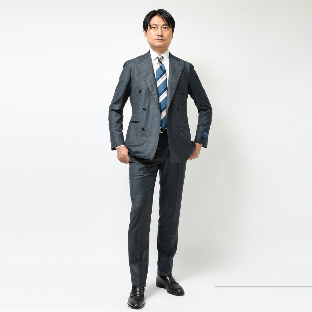 guji(グジ) TROFEOトロフェオ ウールシャークスキン6B1プリーツスーツ(MADE BY RING JACKET / Ermenegildo Zegnaファブリック使用) 【秋/冬】