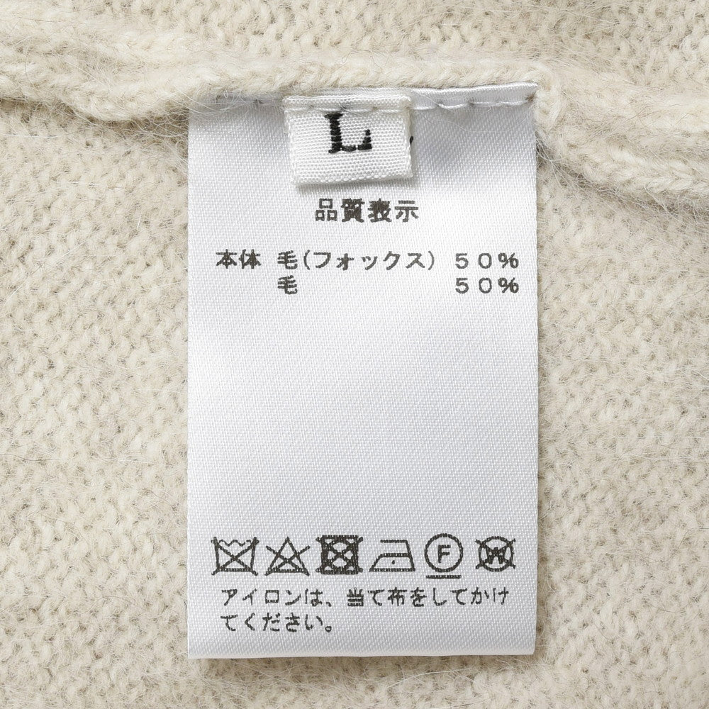 RENCONTRANT(レンコントラント) ブルーフォックスウールラムズウールカーディガン 10057