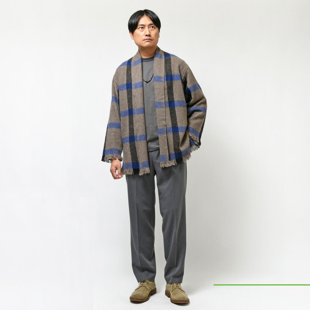 COMOLI(コモリ)×Norlha(ノラ) ヤクウールウィンドーペーンストールジャケット NOMAD NETS