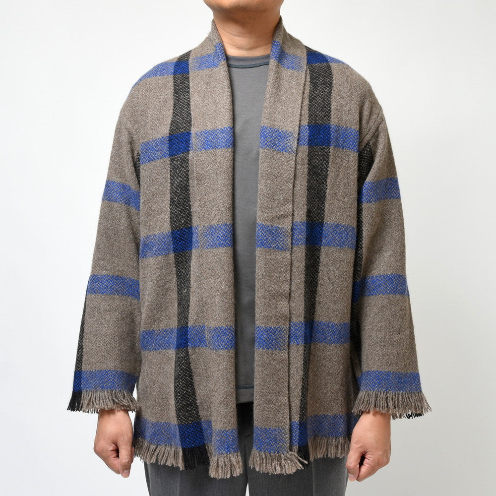 COMOLI(コモリ)×Norlha(ノラ) ヤクウールウィンドーペーンストールジャケット NOMAD NETS