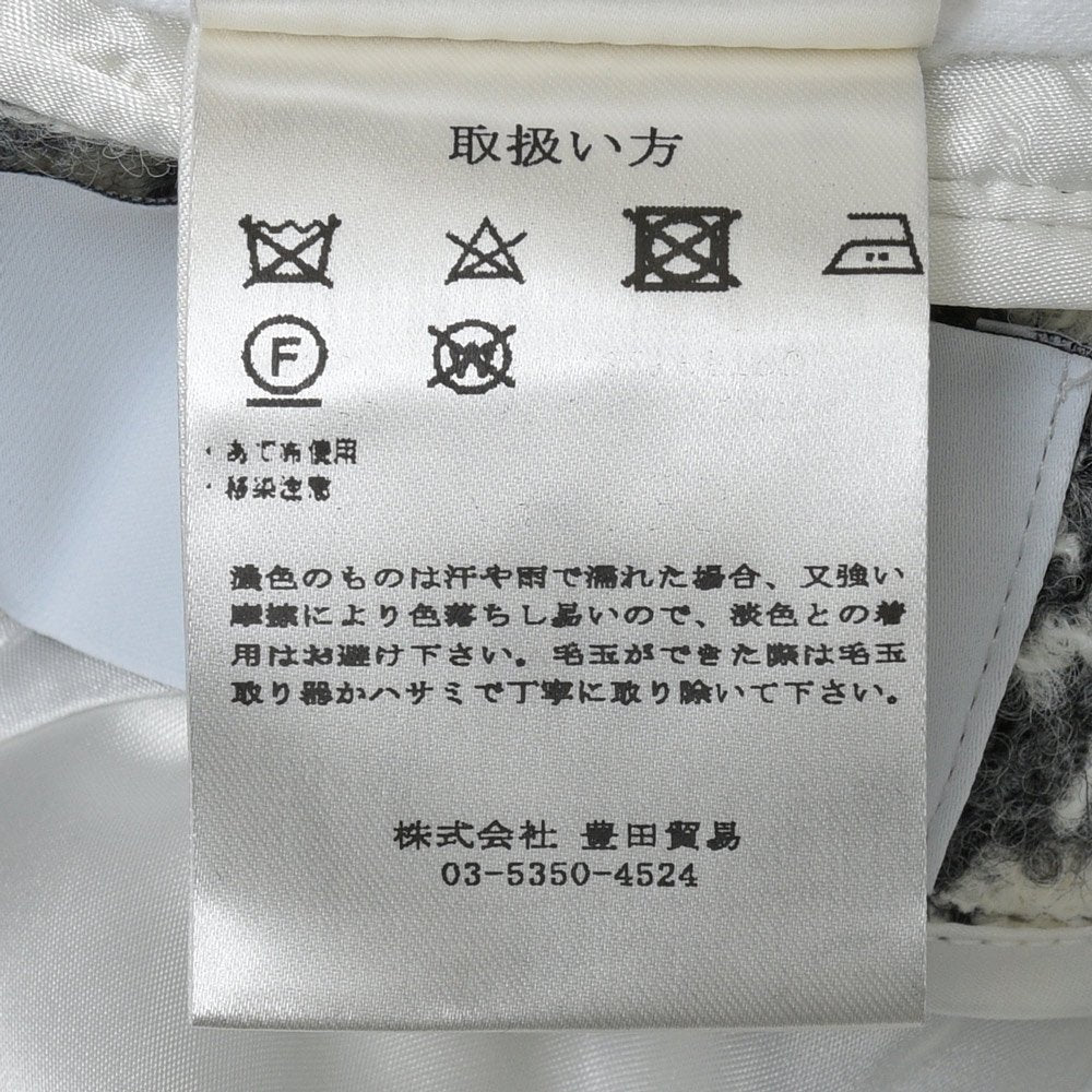 LARDINI(ラルディーニ) RETROレトロ ブークレライトツィードハウンドトゥースダブルブレストポロコートJY23005/ITC61604