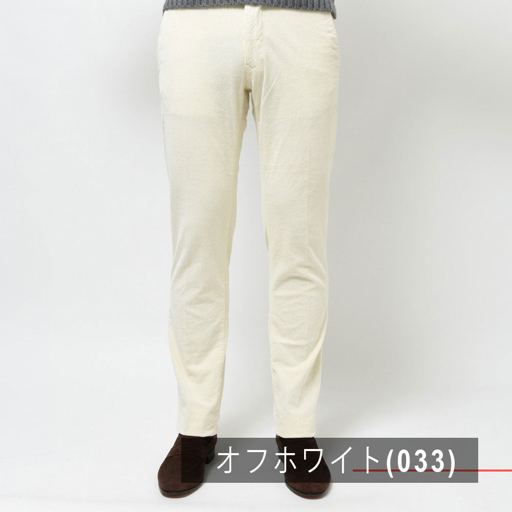 INCOTEX SLACKS(インコテックス スラックス) SLIM FIT ガーメントダイストレッチコットンコーデュロイテーパードパンツ 470-81535(M)
