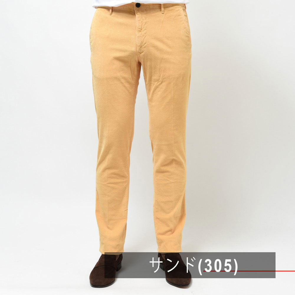 INCOTEX SLACKS(インコテックス スラックス) SLIM FIT ガーメントダイストレッチコットンコーデュロイテーパードパンツ 470-81535(M)