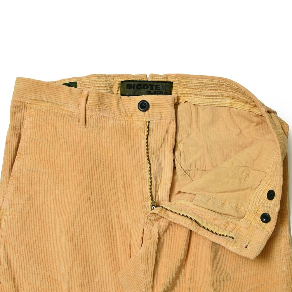INCOTEX SLACKS(インコテックス スラックス) SLIM FIT ガーメントダイストレッチコットンコーデュロイテーパードパンツ 470-81535(M)