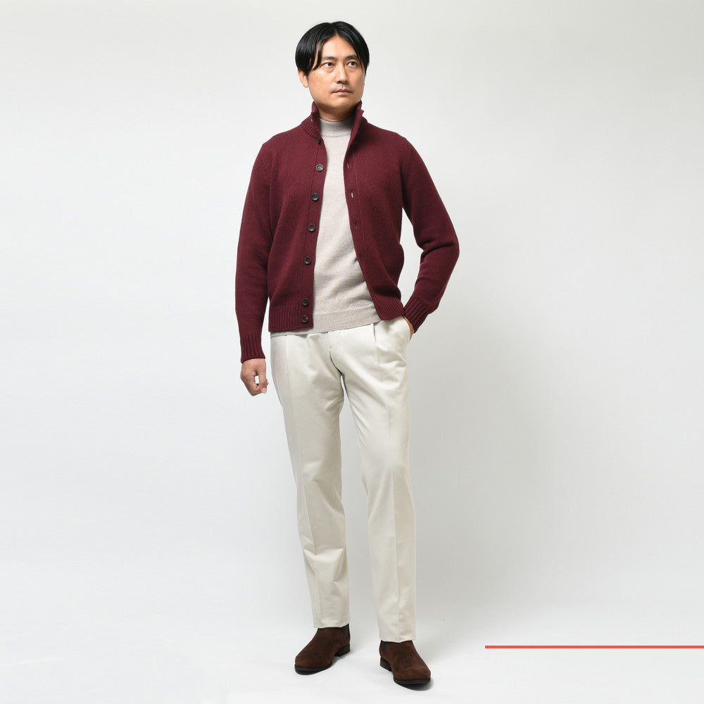ZANONE(ザノーネ) 5ゲージカシミアスタンドカラーニットカーディガン CHIOTO SLIM FIT/812519/ZK117/472-85604(M)