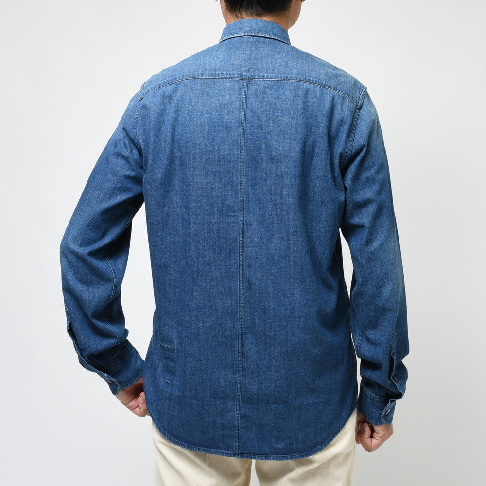 JACOB COHEN(ヤコブコーエン) ウォッシュドコットン デニムシャツ 226-81414
