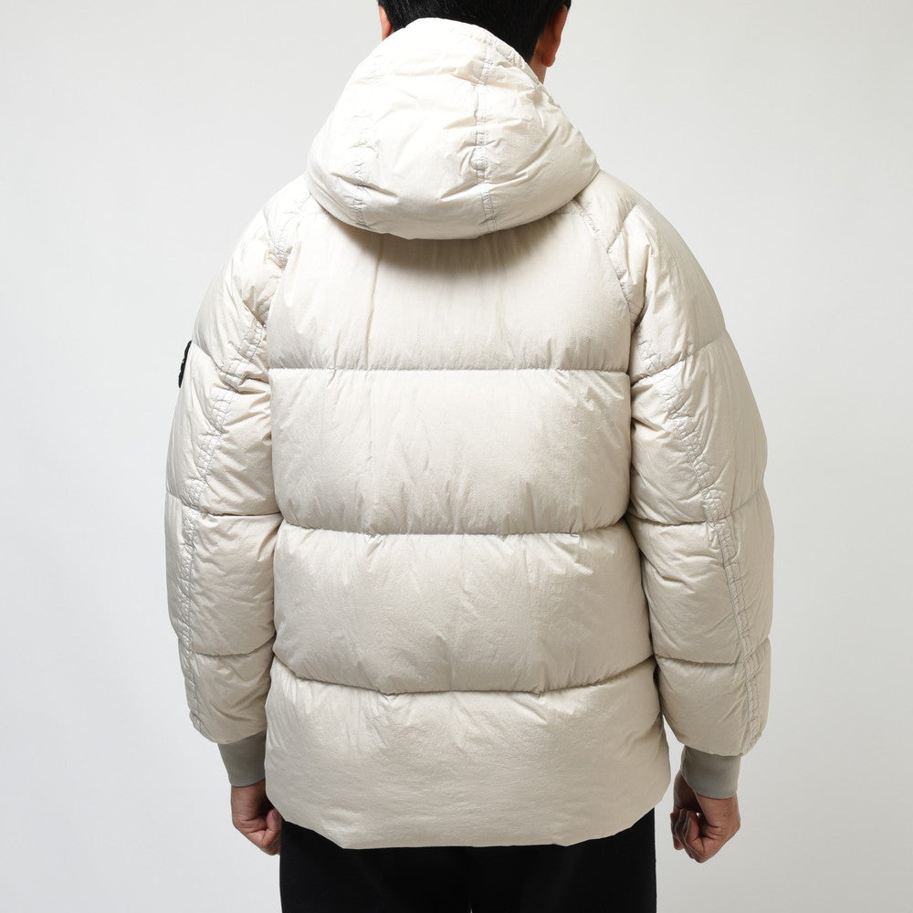 STONE ISLAND(ストーンアイランド) ガーメントダイナイロンレップスフーデッドダウンジャケット 79-154-07-23